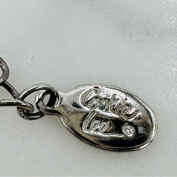 Cookie Lee Black Bead & Freshwater Pearl Necklace Dainty Dangle Black Silver - Picture 2 of 8